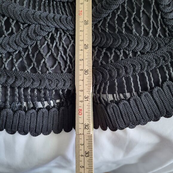 $900 Simkhai COEN Crochet Embellished Embroidered Black Mini Dress Size 4 - Picture 12 of 16